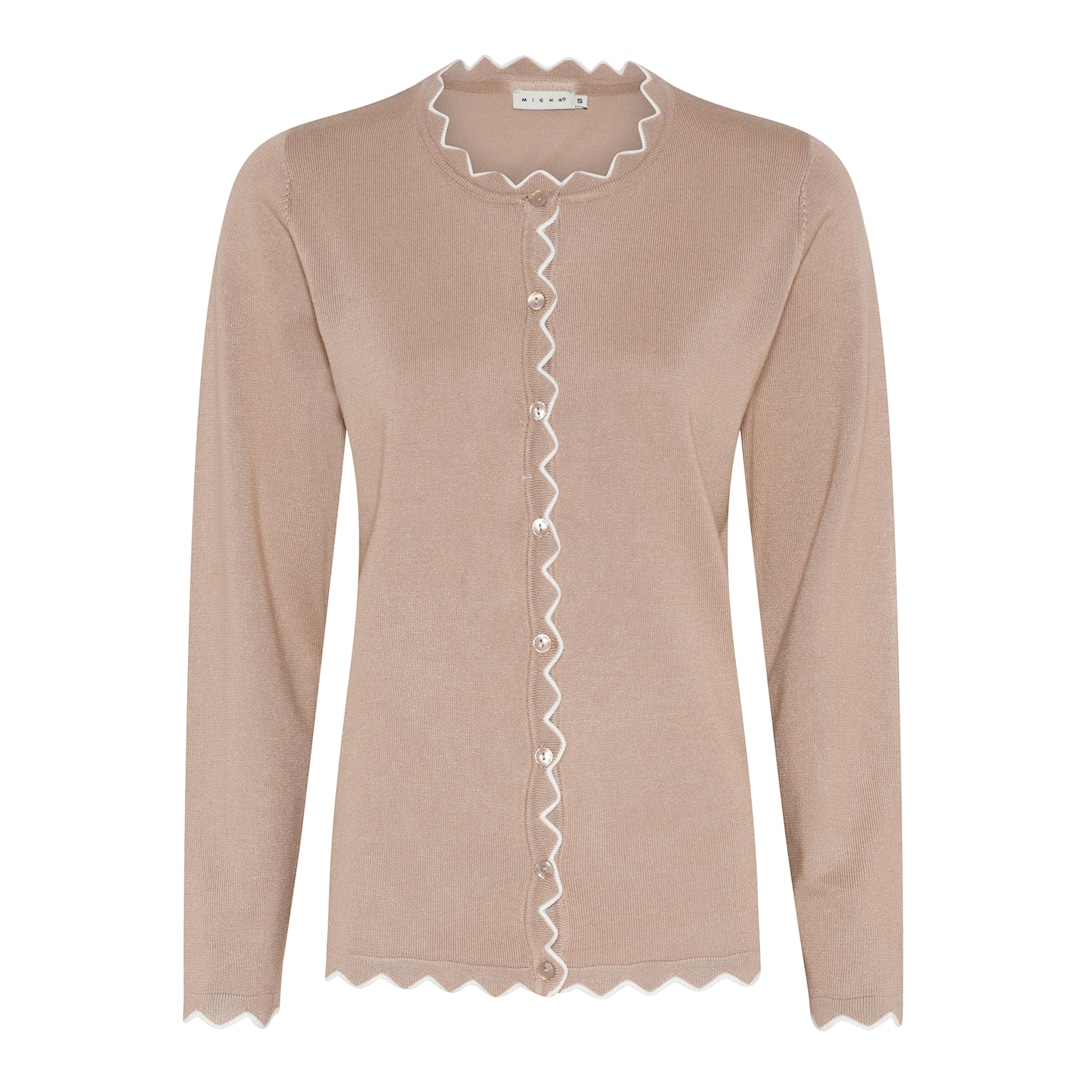 MICHA Viscose Strik med Kant - Kamel - S