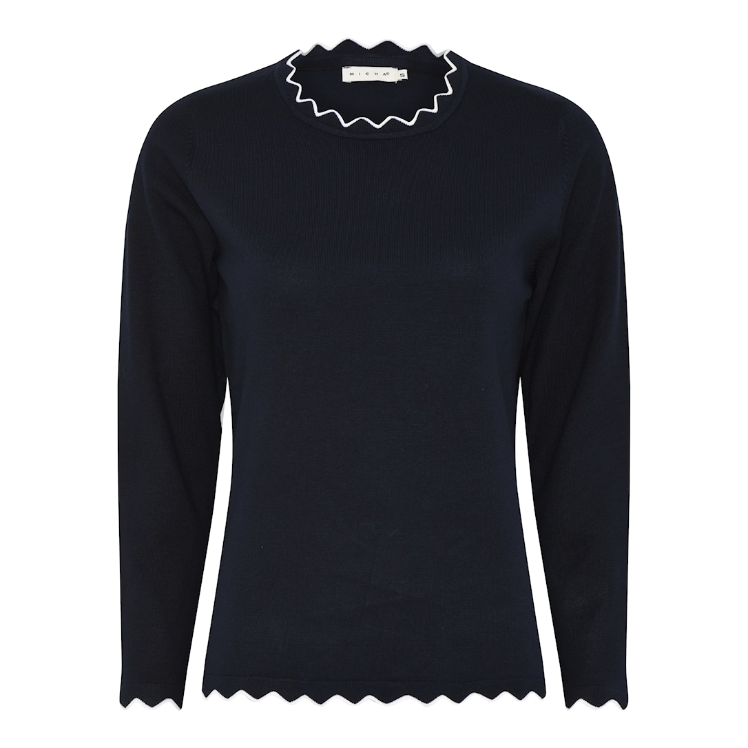 MICHA Viscose Strik - Navy - L