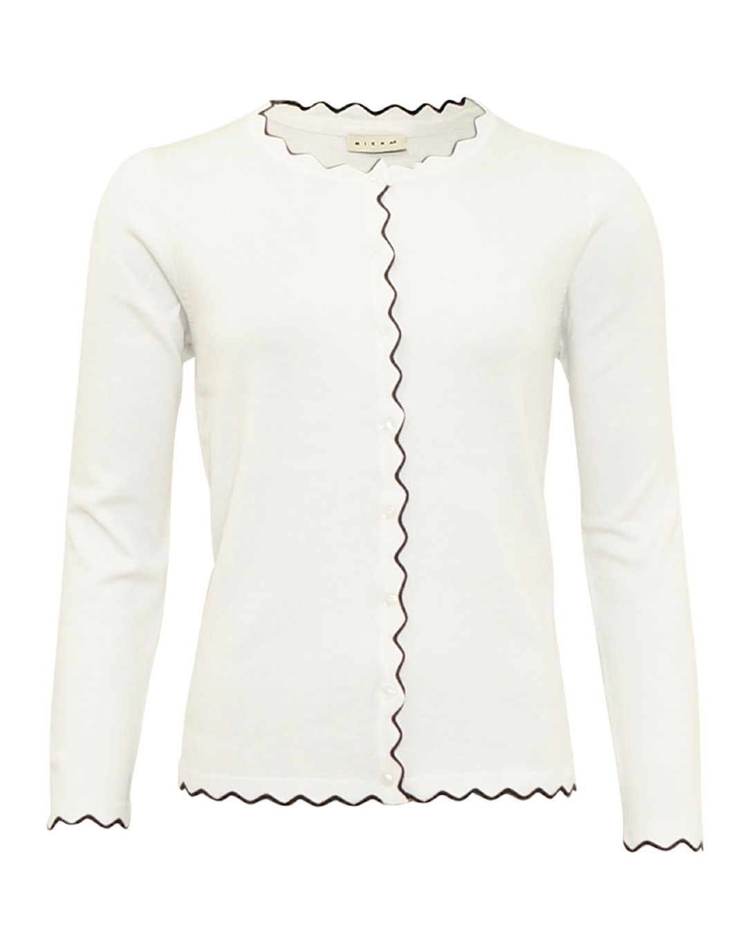 MICHA Viscose Strik med Kant - Kridhvid - XS