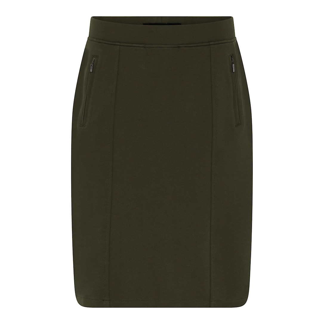 MICHA Top Stretch Fabric - Mørk Oliven - Str. 34