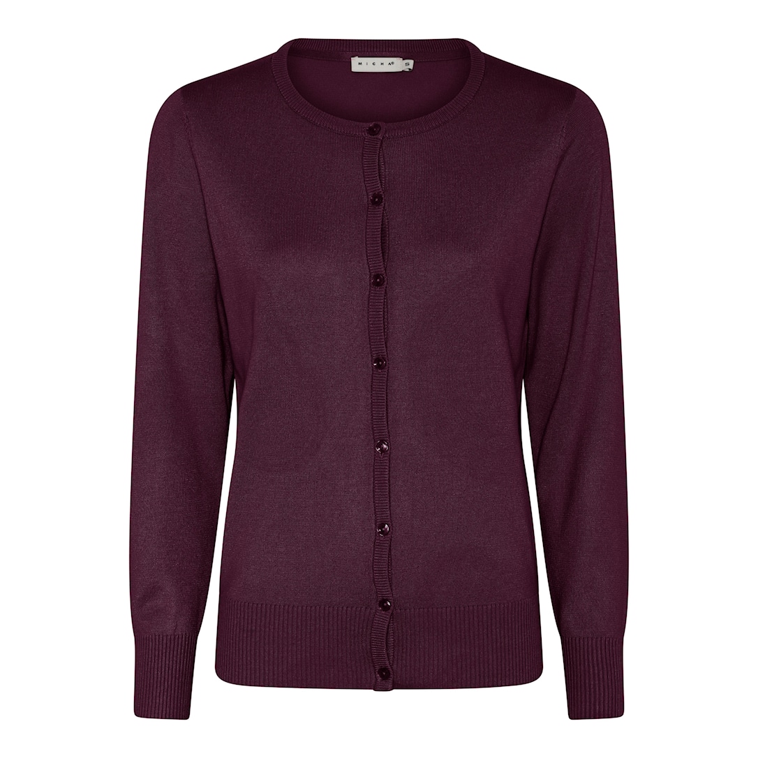 MICHA Viscose Strik - Aubergine - M