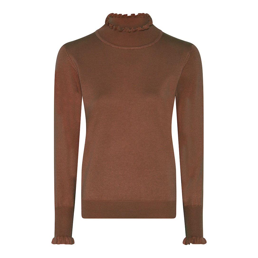 MICHA Viscose Strik - Cognac - M