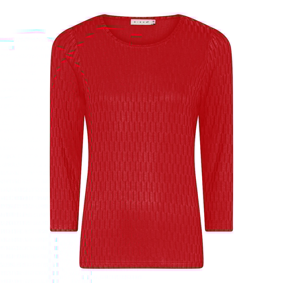 MICHA T-shirt Ny Bomuld - Rød - L