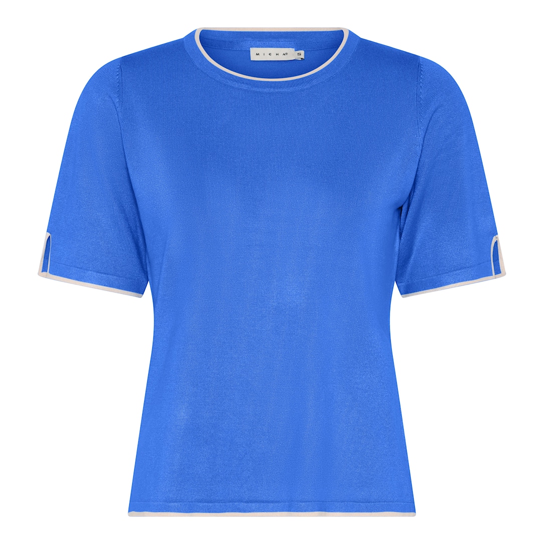 MICHA Viscose Strik med Kant - Koboltblå - XL
