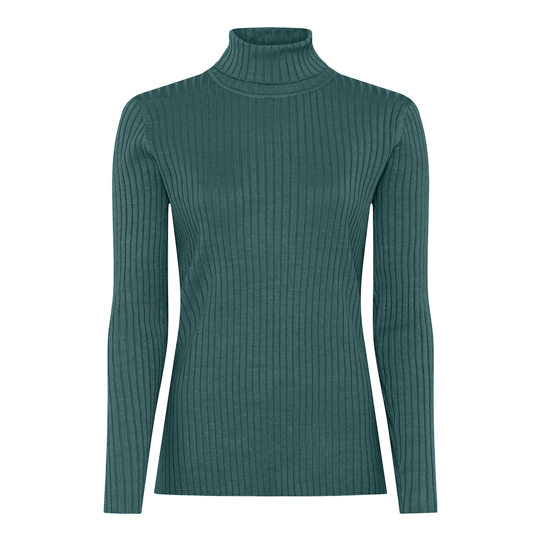 MICHA Viscose Rib Strik - Mørkegrøn - L