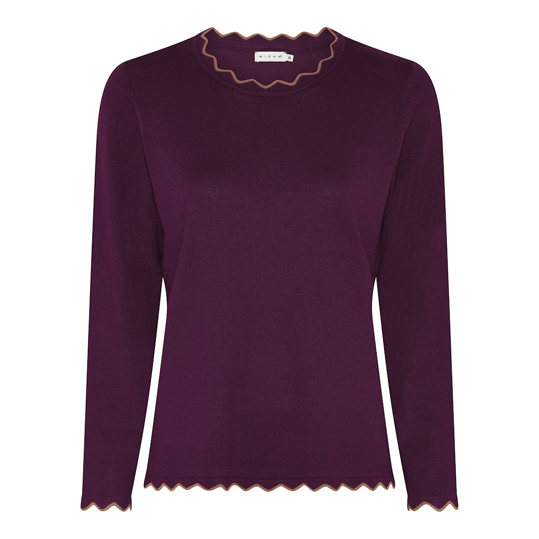 MICHA Viscose Strik - Lilla - L