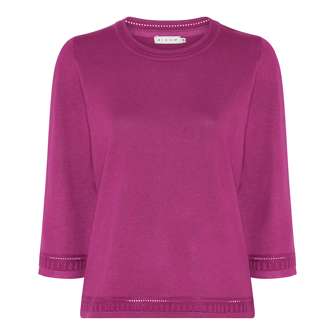 MICHA Viscose Strik - Pink - XXL