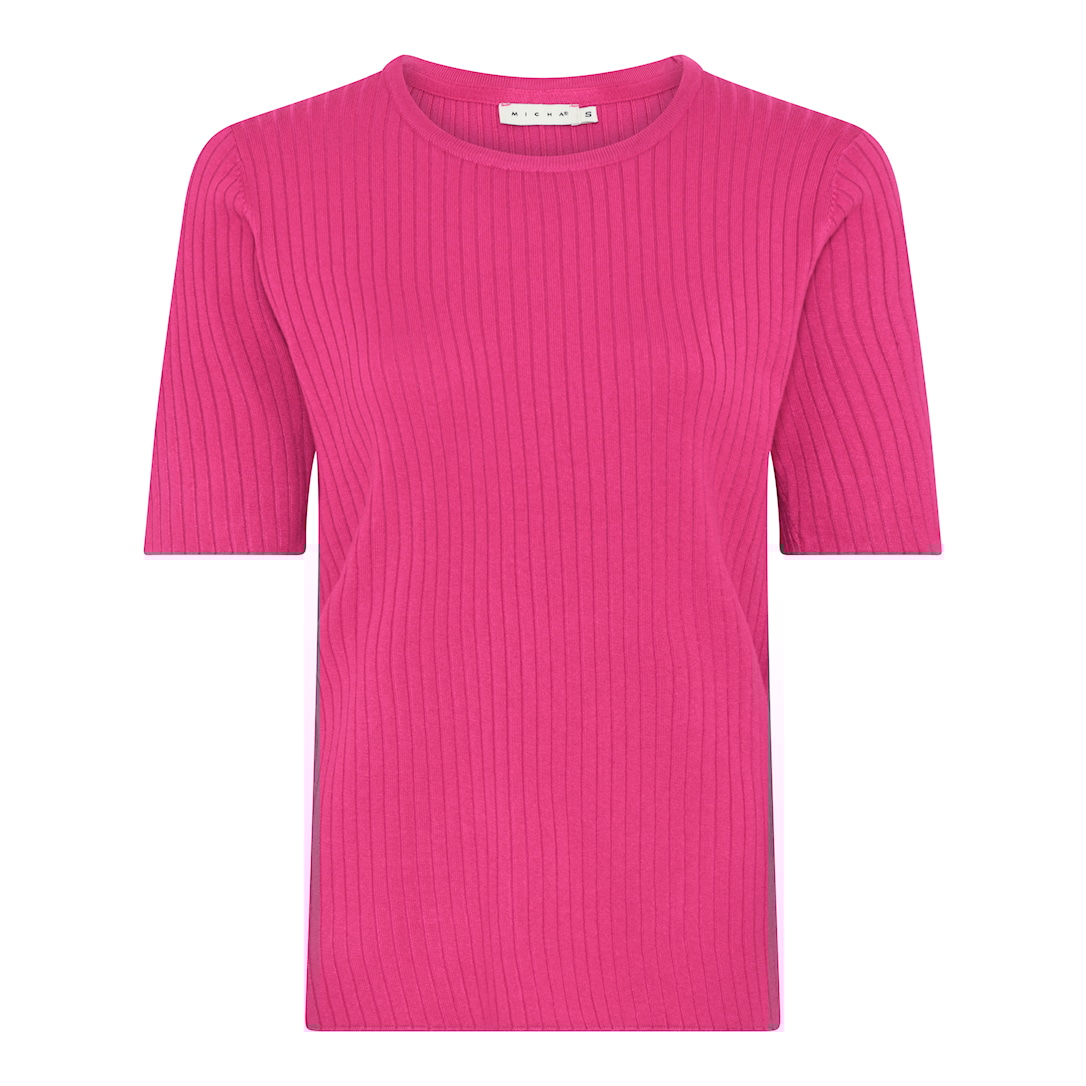 MICHA Viscose Rib Strik - Pink - S