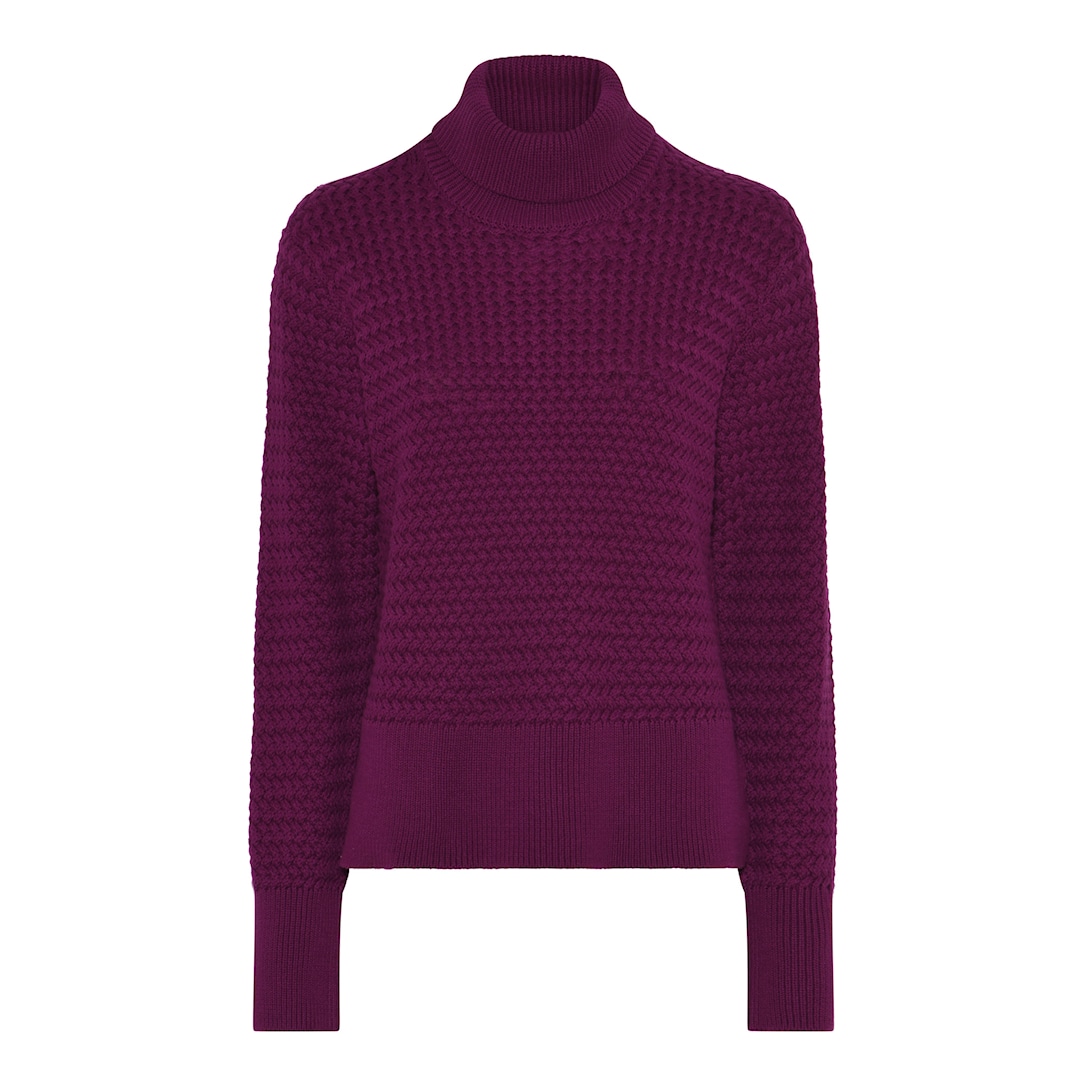 MICHA Organic Bomuld Basket Strik - Lilla - XL