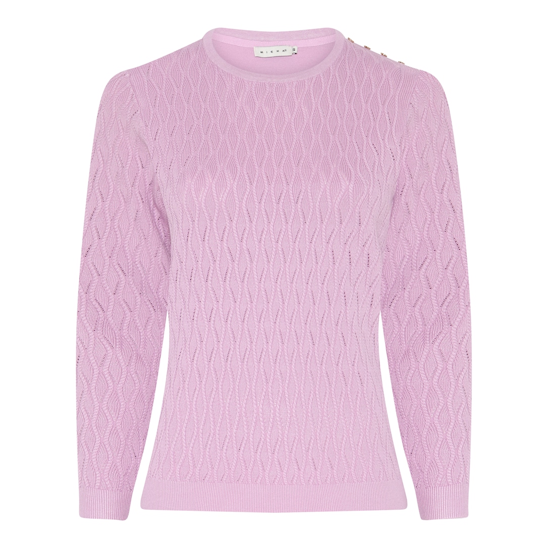 MICHA Elegant Viscose Strik - Rosa - S