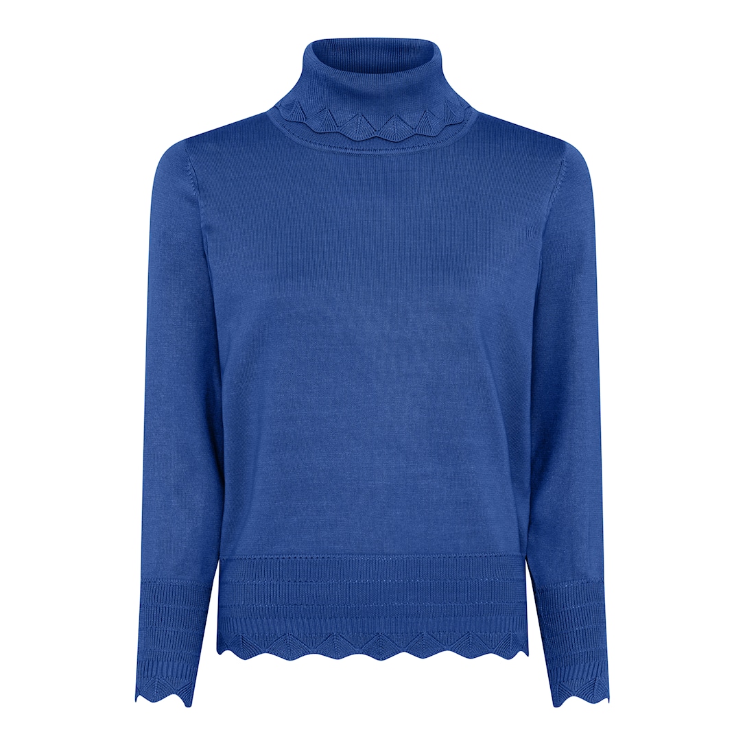 MICHA Elegant Viscose Strik - Mørkeblå - XXL