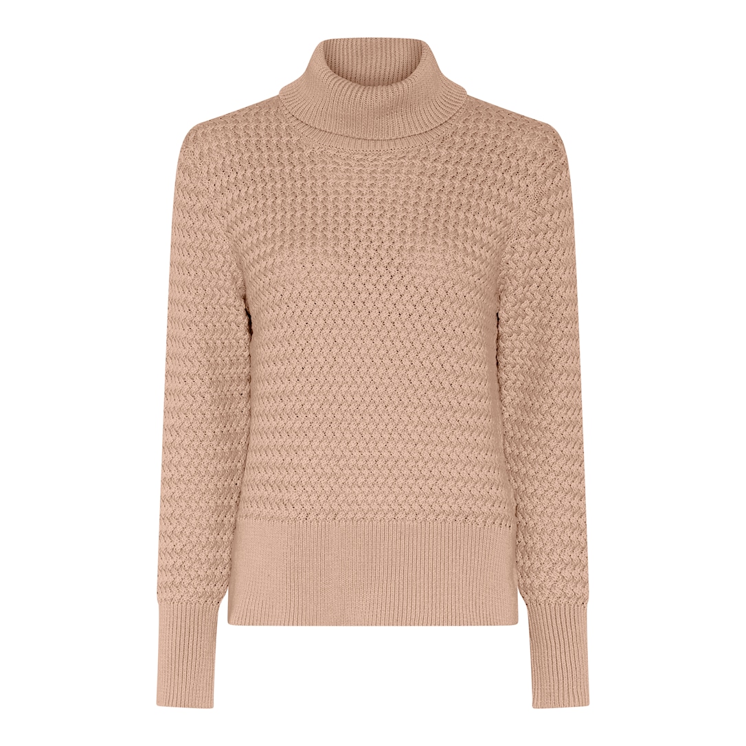 MICHA Organic Bomuld Basket Strik - Kamel - S