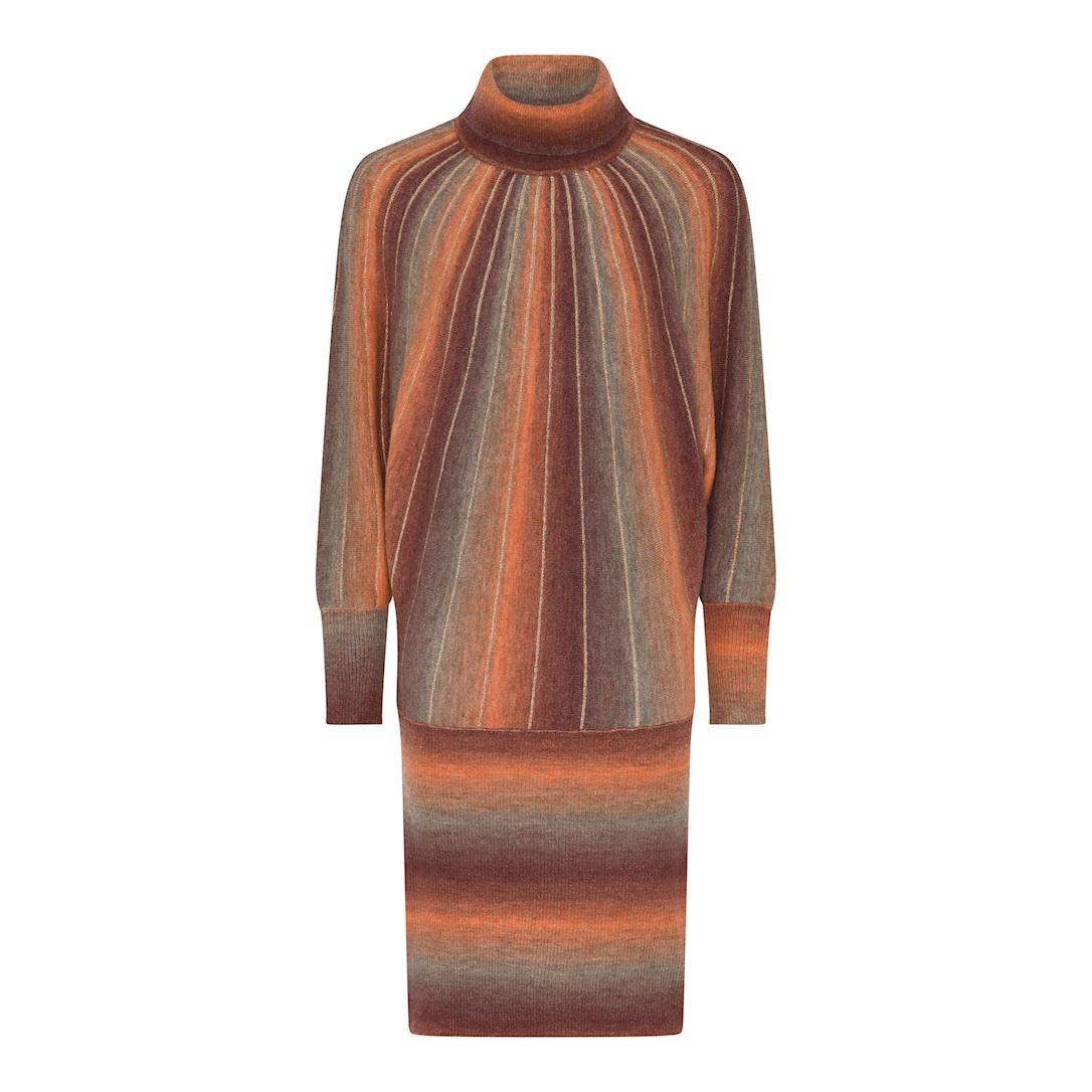 MICHA Bat Wing Sleeve Strik - Brun - L