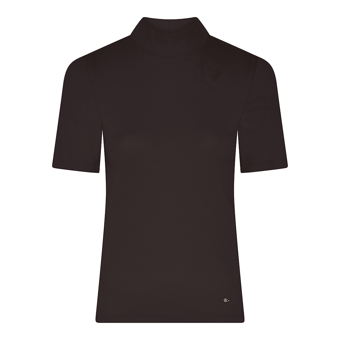 MICHA T-shirt Fine Rib - Brun - L