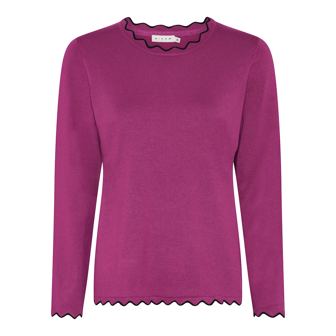 MICHA Viscose Strik - Pink - XXL