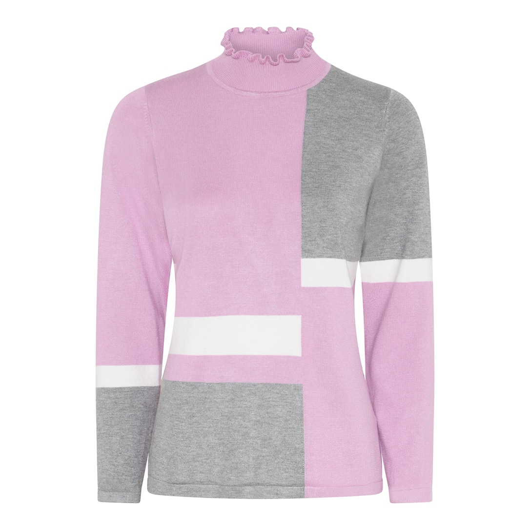 MICHA Eco Vero Block Strik - Ros/Gr/Off - L