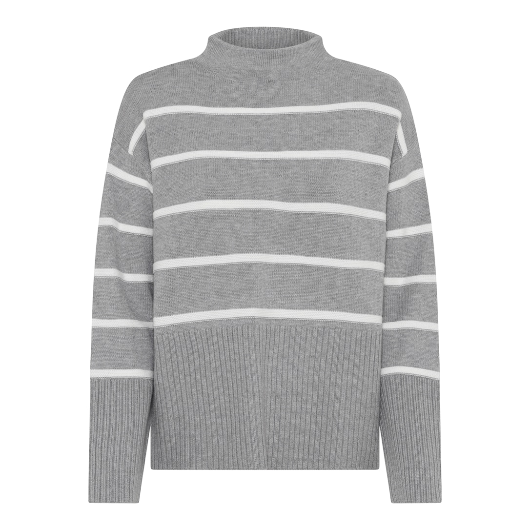 MICHA Comfy Strik - Grå/Offwhite - M