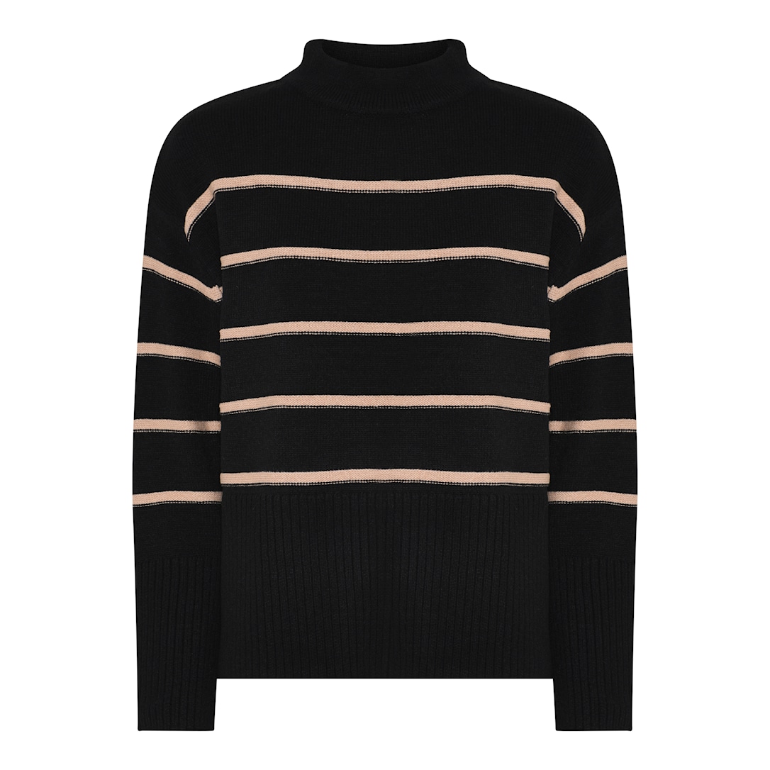 MICHA Comfy Strik - Sort/Kamel - M