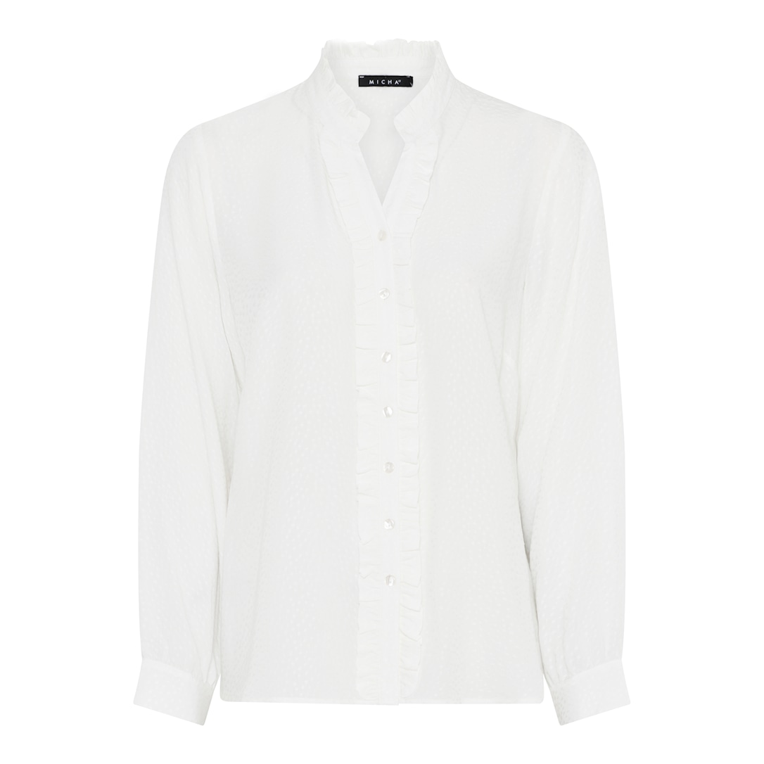 MICHA Forårs Bluse - Offwhite - Str. 34