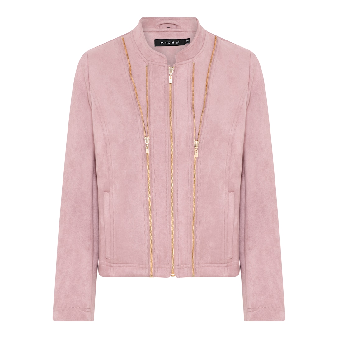 MICHA Top Forårs Ruskind - Rosa - Str. 34