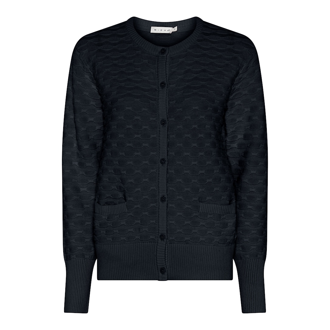 MICHA Bomuld Forårs Strik - Navy - L