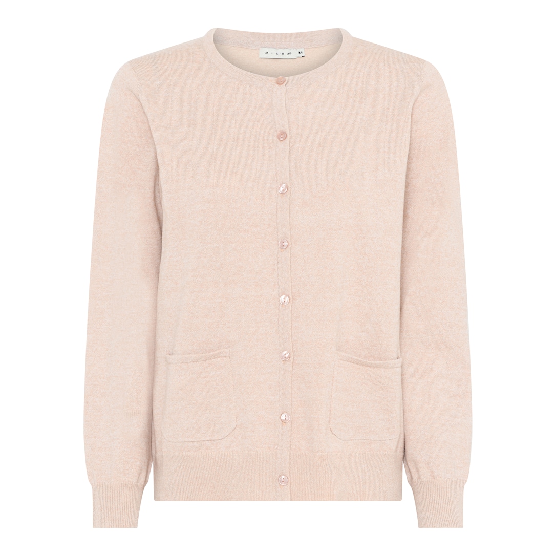 MICHA Melange Bomuld Strik - Beige - M