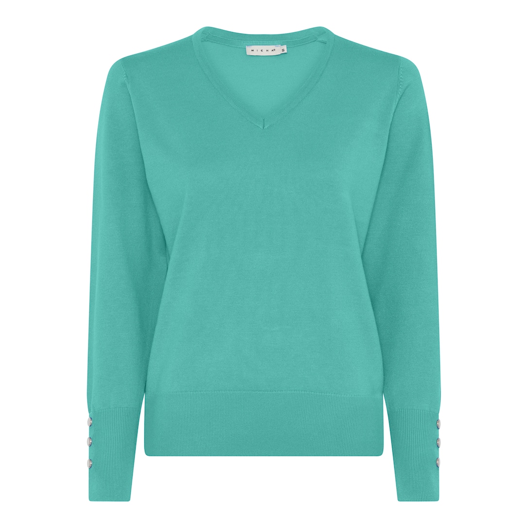 MICHA Efterårs Viscose Strik - Frisk Grøn - XXXL