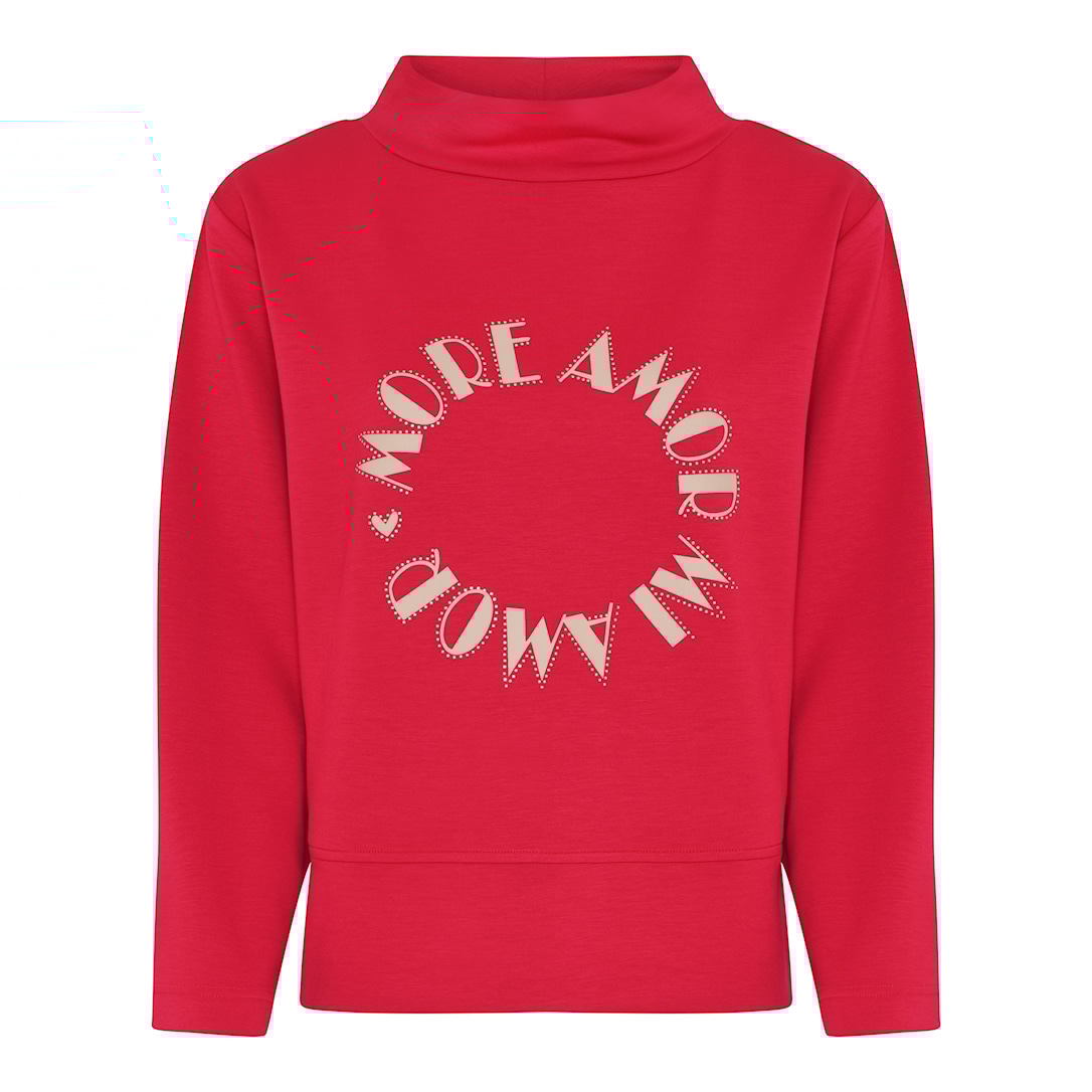 MICHA Top Sporty Forårs - Læbestiftrød - XXL