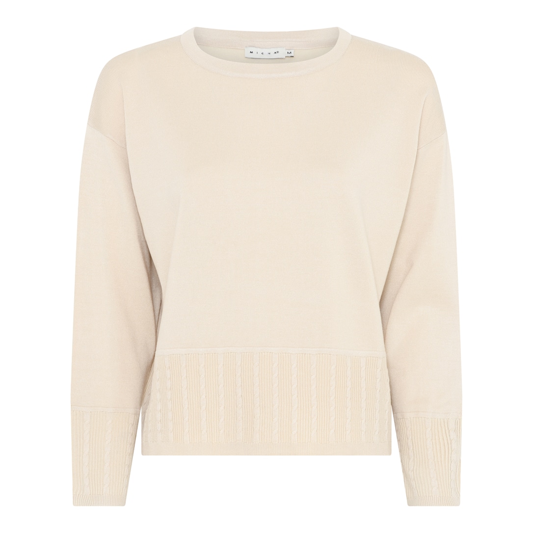 MICHA Forårs Viscose Strik - Vaniljehvid - XS