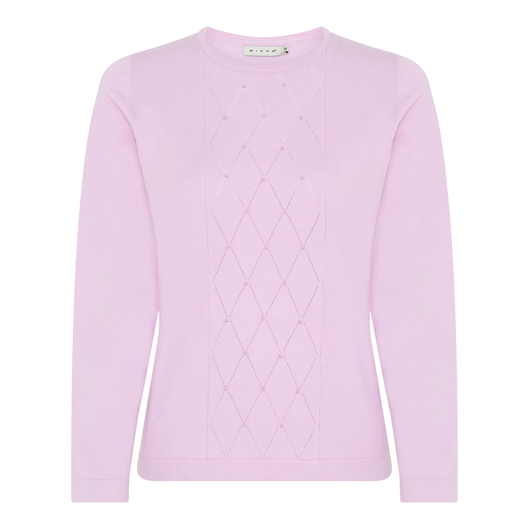 MICHA Forårs Viscose Strik - Rosa - S