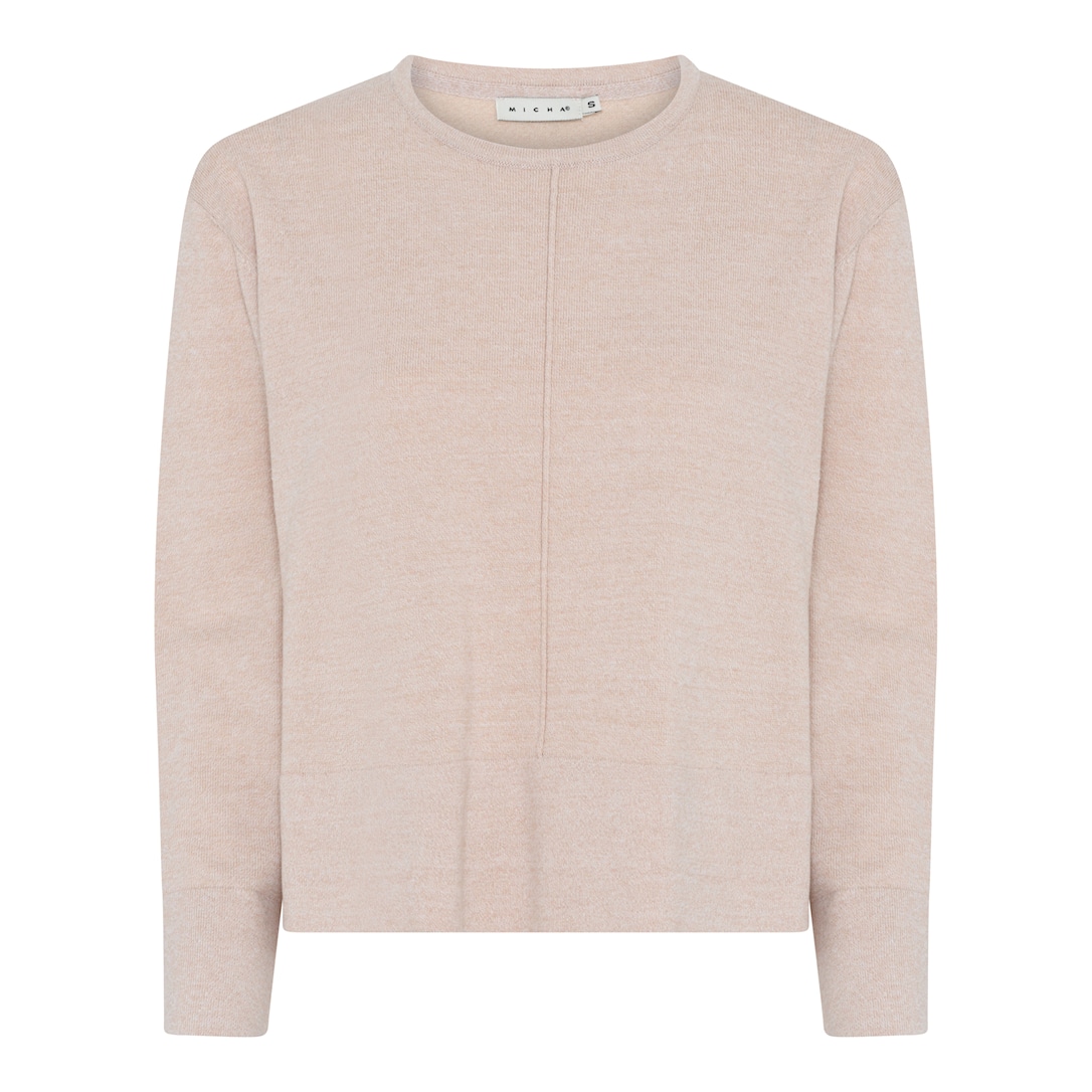 MICHA Melange Bomuld Strik - Beige - XL