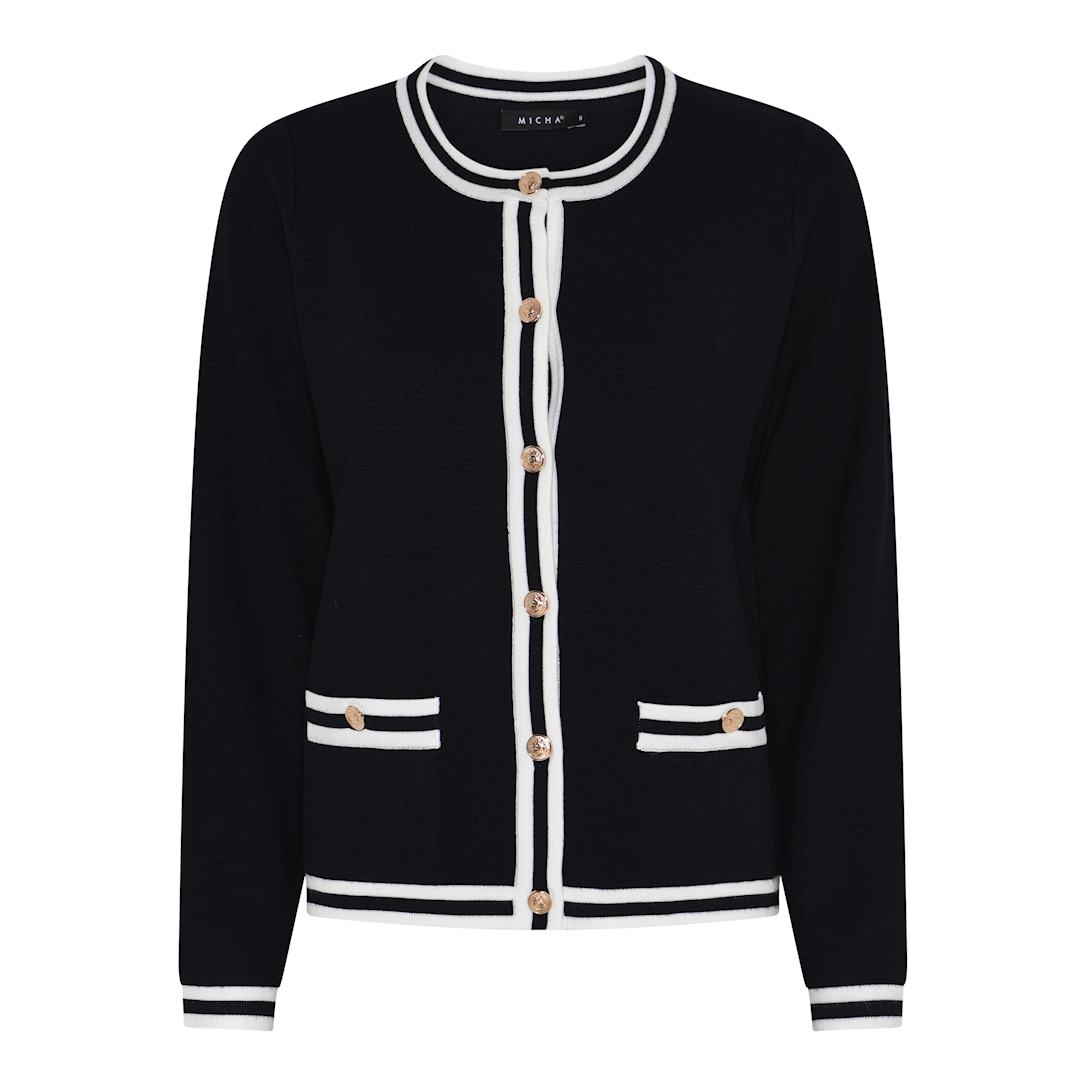 MICHA Milano Forårs Strik - Navy/Offwhite - XS