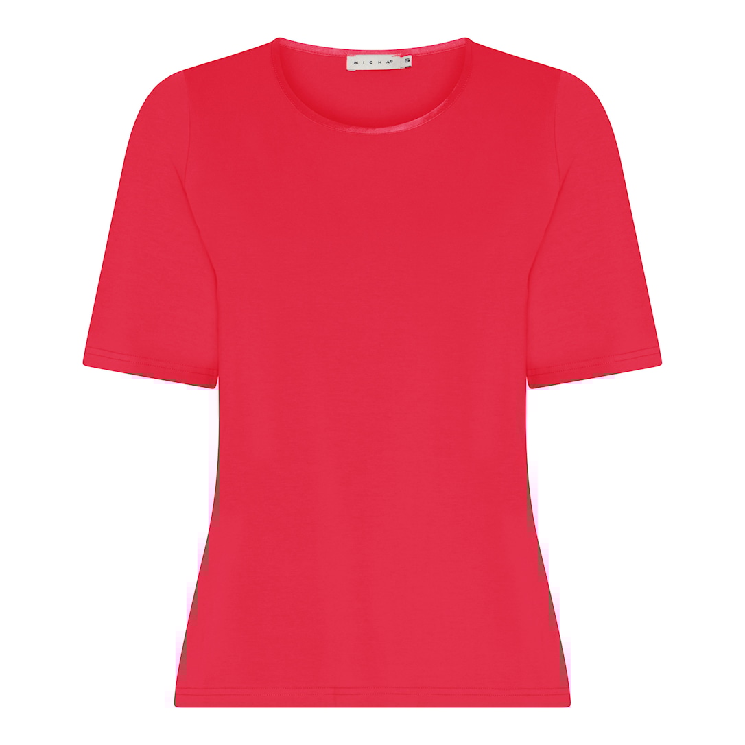 MICHA T-shirt Forårs Modal - Læbestiftrød - L