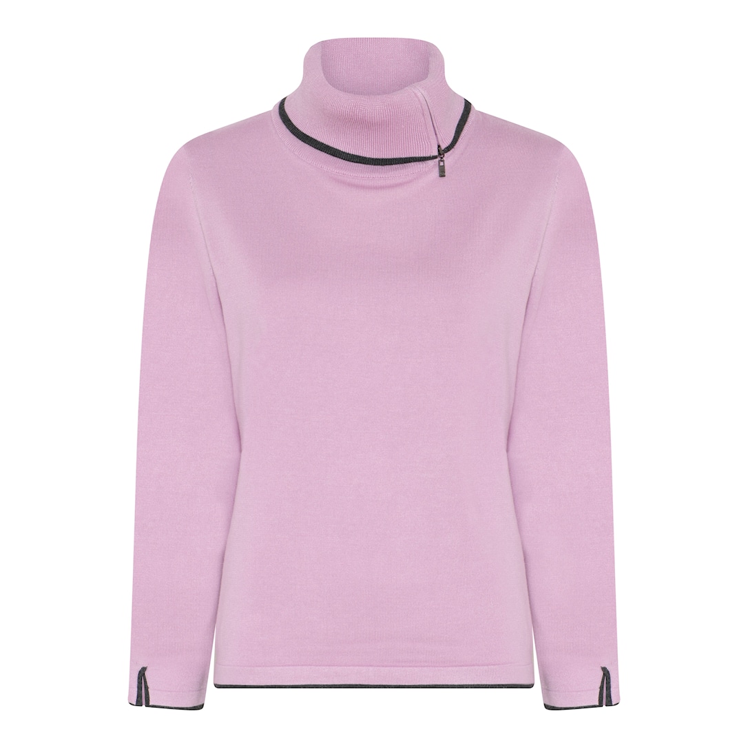 MICHA Viscose Strik w. Kant - Rosa - S