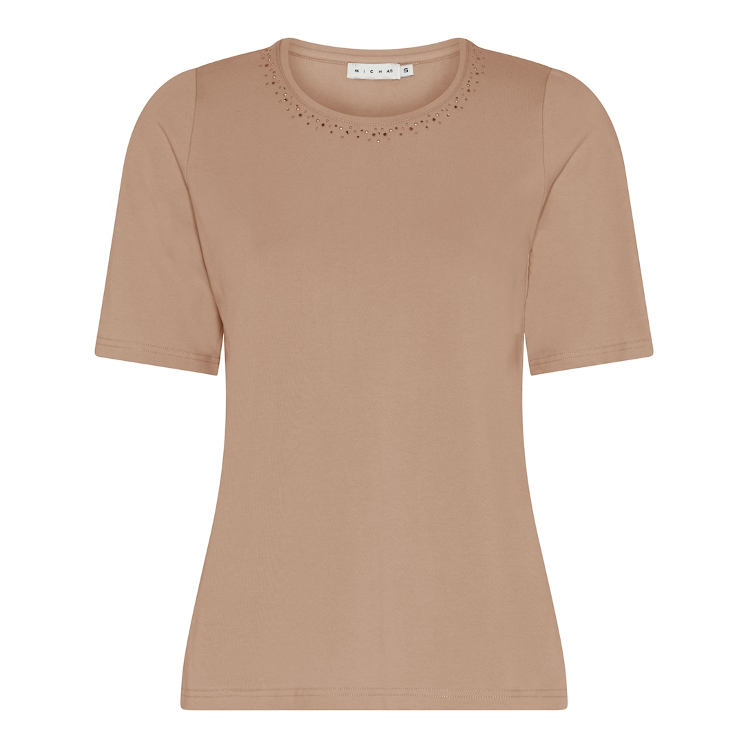 MICHA T-shirt Forårs Modal - Latte - L