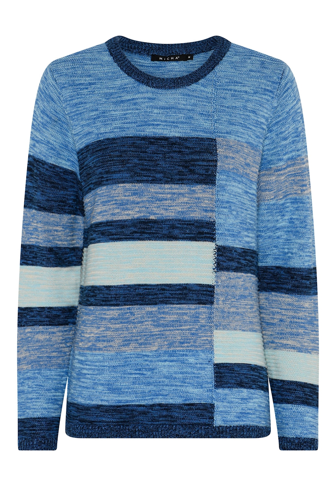 MICHA Melange Mix Strik - Blå - L
