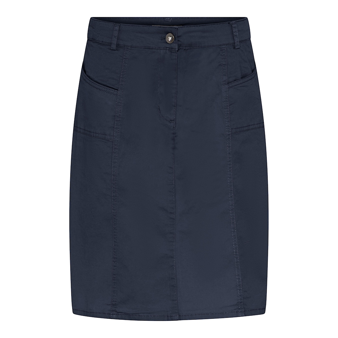 MICHA Bukser Dame Bomuld med Afslappet Pasform - Navy - Str. 34