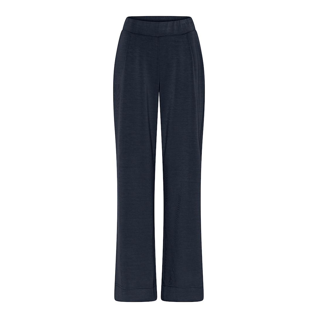 MICHA Bukser Dame Modal med Brede Ben - Navy - XS