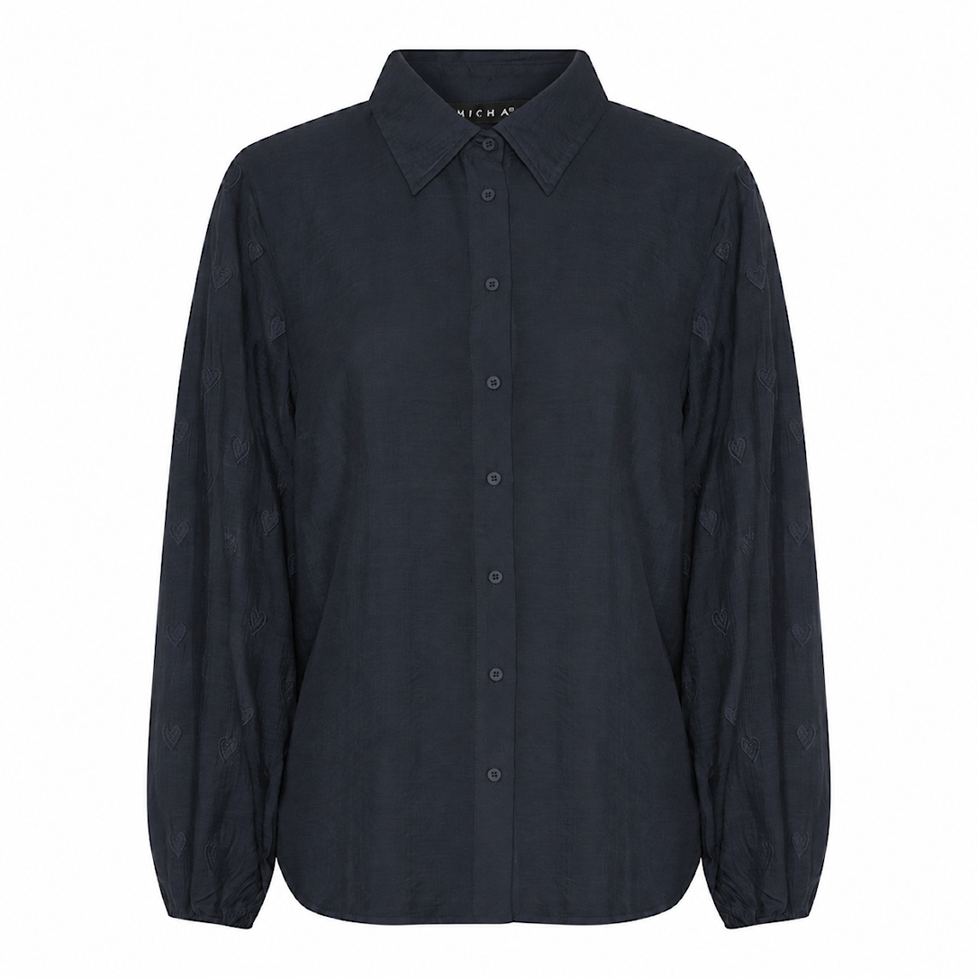 MICHA Bluse Dame - Navy - Str. 38
