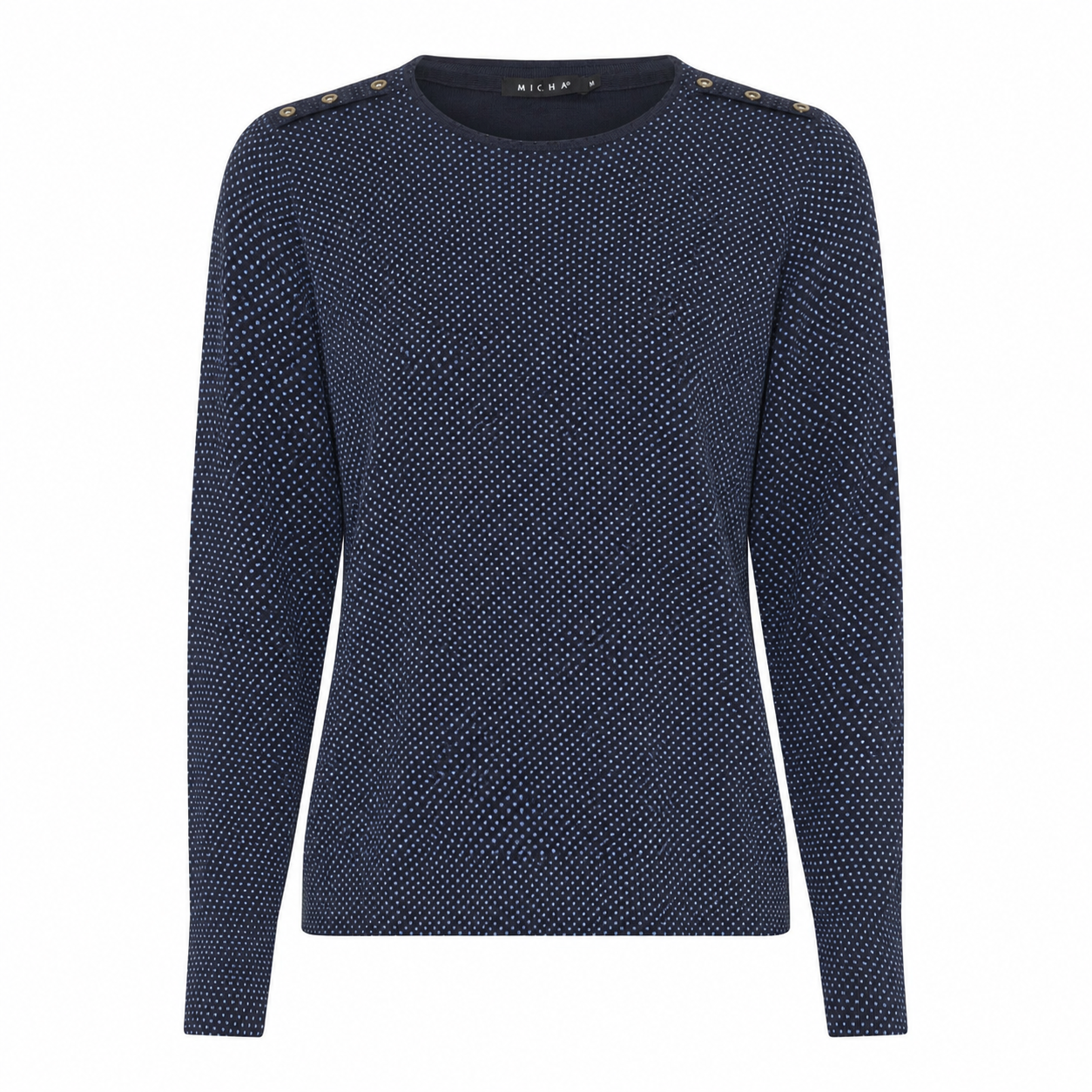 Navy / Dusty blue dot