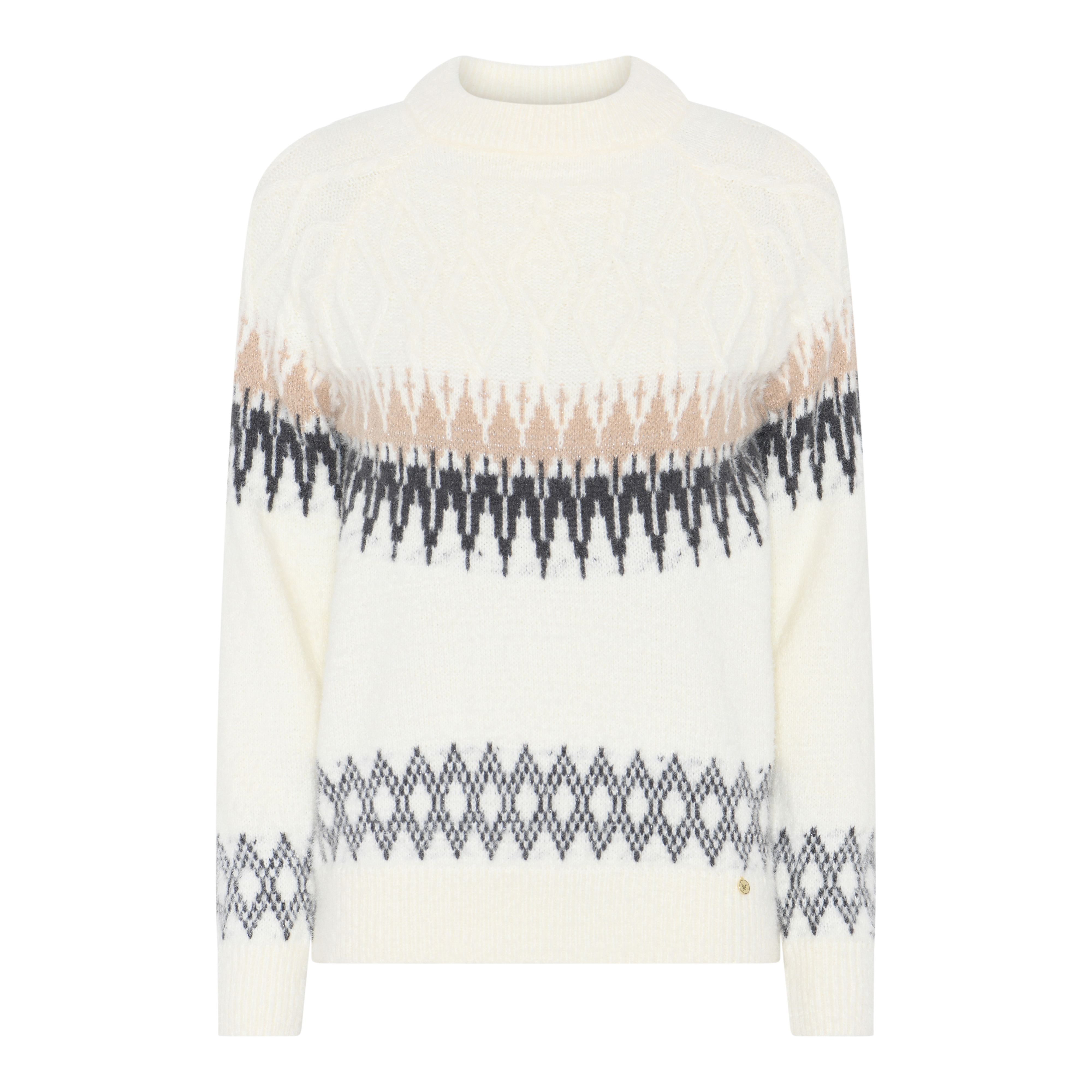 Off white/Charcoal/Camel