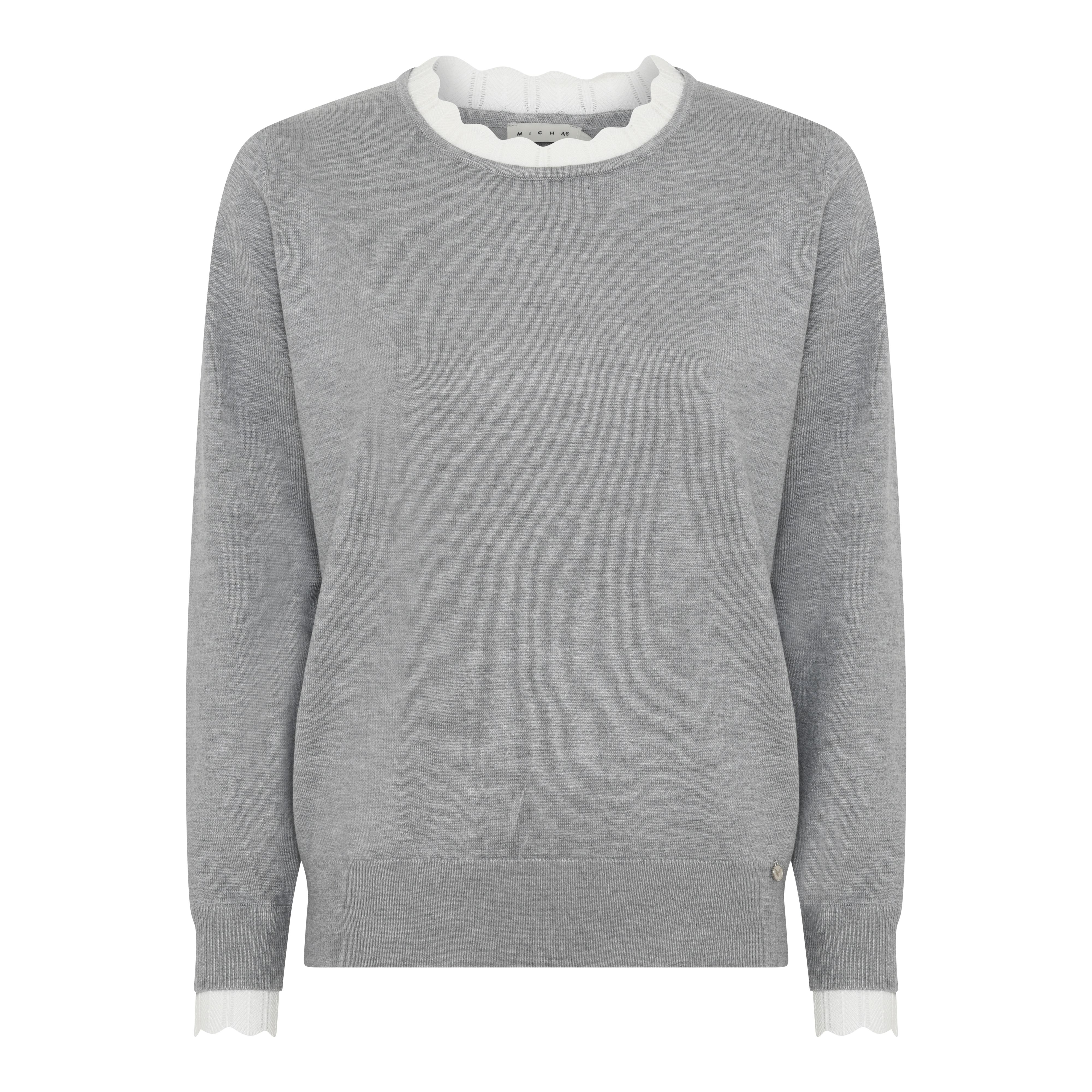 Light Grey melange/off whi