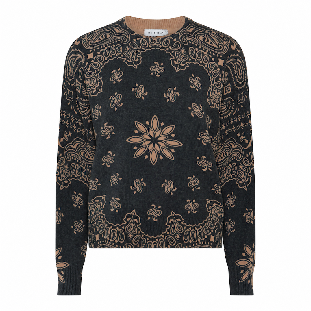 Basic Bandana Print Knit