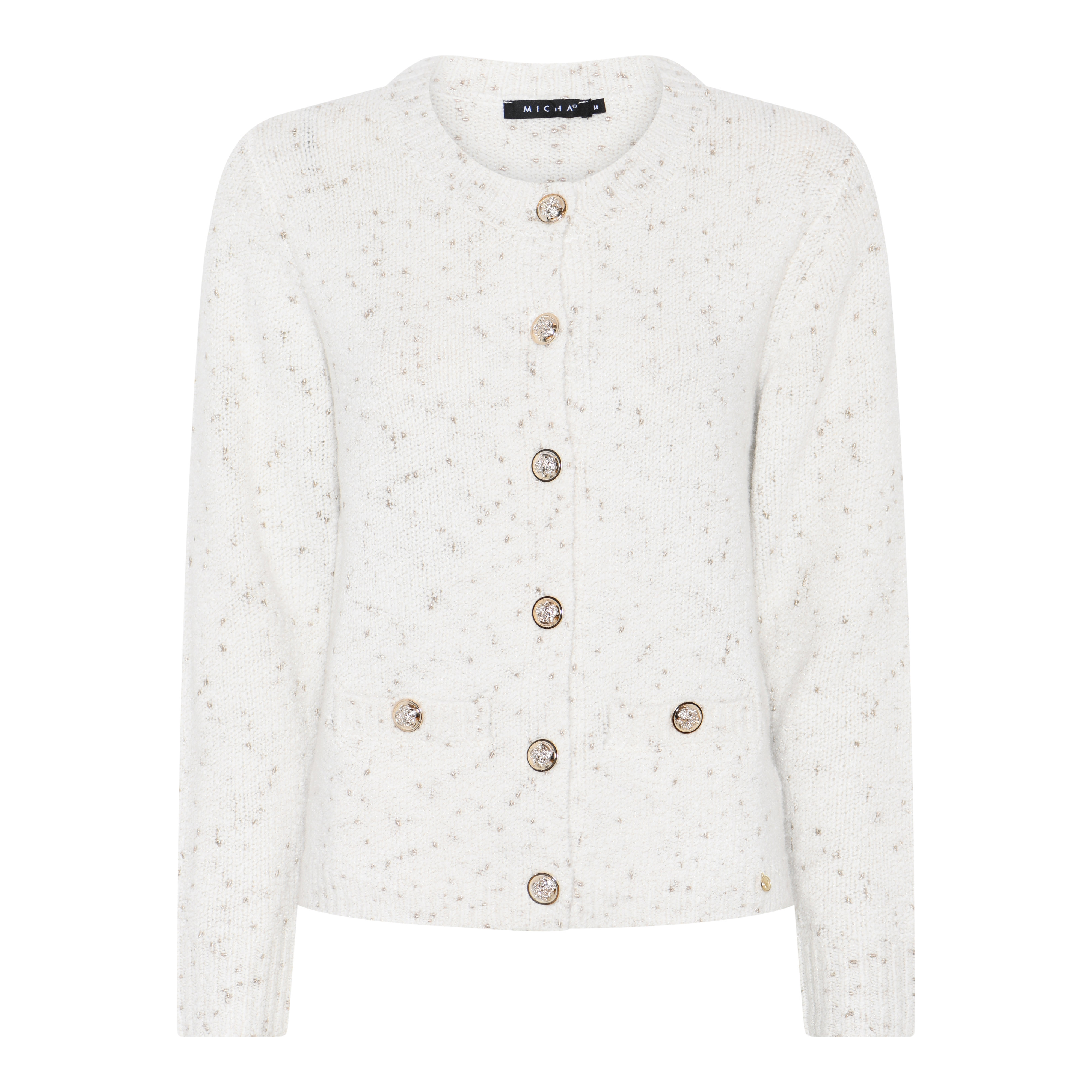 Off White with Gold lurex